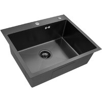 Кухонная мойка ARFEKA ECO AR мойка 600*500, коландер F, дозатор BLACK