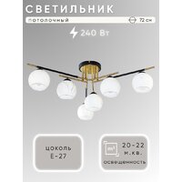 Люстра средней высоты Aitin Pro НПБ 02-6x40-101 51057/6 (черный/золото)
