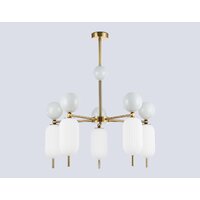 Подвесная люстра Ambrella light LH53104/5 BS/GR/FR (латунь/серый/белый матовый)