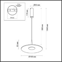 Подвесная люстра Odeon Light Hightech Sombra 7038/12L