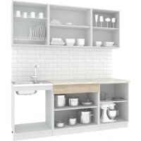 Готовая кухня Кортекс-мебель Корнелия Экстра 2.0м (дуб сонома/мадрид)