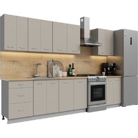 Готовая кухня Кортекс-мебель Корнелия Лира 2.5 (капучино/дуб бунратти)