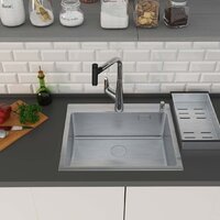 Кухонная мойка Roxen Simple 560220-55 сатин (с коландером и дозатором)