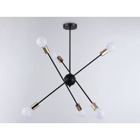 Подвесная люстра Ambrella light Traditional TR80435/6 BK/GD