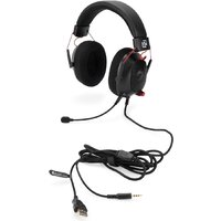 Наушники Оклик HS-L305G (черный/красный)