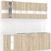 Готовая кухня Кортекс-мебель Корнелия Экстра 2.1 без столешницы (дуб сонома)