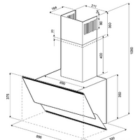 Кухонная вытяжка Krona Irida 900 White Sensor