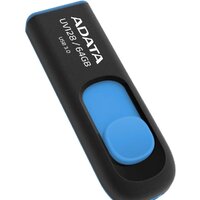 USB Flash ADATA DashDrive UV128 64GB (черный/синий)