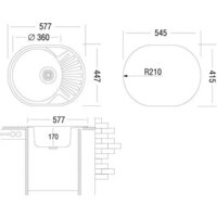 Кухонная мойка Ukinox FAD577.447-T6K 2L (с сифоном)