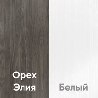 Комод Кортекс-мебель Бари 120 6ш (орех элия/орех элия/белый)