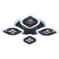Припотолочная люстра Ambrella light FA281/4 CF/TI (кофе/янтарь)