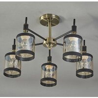 Люстра средней высоты Escada Detroit 599/5P E27*60W Antique brass/Black