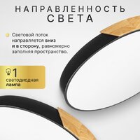 Припотолочная люстра Sundays Home 240924-18 5818 (черный/светлое дерево)