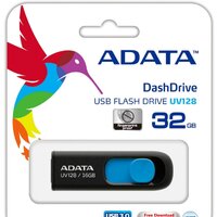 USB Flash ADATA DashDrive UV128 32GB (черный/синий)
