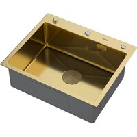 Кухонная мойка ARFEKA Eco AR 600*500 POP-UP GOLD PVD NANO