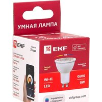 Умная лампочка EKF GU10 Connect 5W WIFI RGBW