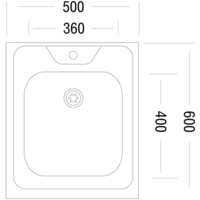 Кухонная мойка Ukinox Стандарт STD500.600 ---4C 0C- (с сифоном)