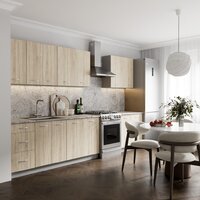 Готовая кухня Кортекс-мебель Корнелия Лира 2.6 (дуб сонома/марсель)