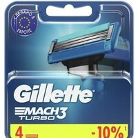 Сменные кассеты для бритья Gillette Mach3 Turbo (4 шт) 3014260331306