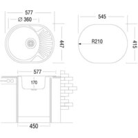 Кухонная мойка Ukinox FAD577.447-GT6K 1R