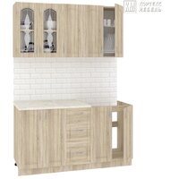 Готовая кухня Кортекс-мебель Корнелия Ретро 1.5м (дуб сонома/марсель)