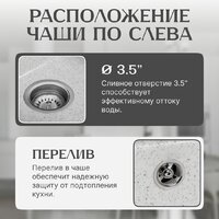 Кухонная мойка Saniteco Fama (серый)