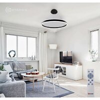 Подвесная люстра Estares Stella 96W R-APP-600x1200-BLACK/WHITE-220-IP20