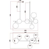 Подвесная люстра Moderli Molecule V10841-7P