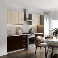 Готовая кухня Кортекс-мебель Корнелия Лира 2.0 (дуб сонома/венге/марсель)
