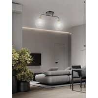 Люстра средней высоты Aitin Pro НПБ 02-2х60-101 6004/2 (черный/золото)