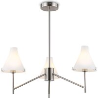 Подвесная люстра Ambrella light LH57121/3 SN/FR (никель/белый матовый)