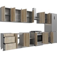 Готовая кухня Кортекс-мебель Корнелия Лира 2.7 без столешницы (дуб сонома)