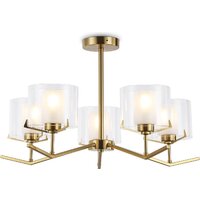 Подвесная люстра Ambrella light LH57007/5 BS/FR (латунь/белый матовый)