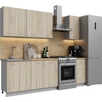 Готовая кухня Кортекс-мебель Корнелия Лира 1.8 (дуб сонома/дуб бунратти)