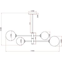 Подвесная люстра Moderli Molecule V10839-4P