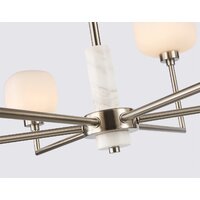 Подвесная люстра Ambrella light LH53001/6 SN/FR (сатин никель/белый матовый)