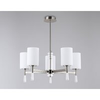 Подвесная люстра Ambrella light LH56251/5 SN/FR (никель/белый матовый)