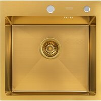 Кухонная мойка ARFEKA Eco AR 500*500 Gold PVD Nano Decor