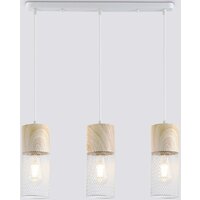 Подвесная люстра Ambrella light TR8499/3 WH/WD (белый/дерево)