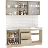 Готовая кухня Кортекс-мебель Корнелия Ретро 1.7м (ясень белый/мадрид)