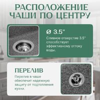Кухонная мойка Saniteco Silva (графит)