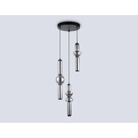 Подвесная люстра Ambrella light LH11026/3 BK/SM (черный/дымчатый)