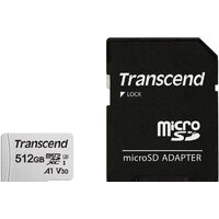 Карта памяти Transcend microSDXC 300S 512GB (с адаптером)