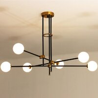 Подвесная люстра DeLight Collection Bistro Globe 9389P/6 (black/gold)
