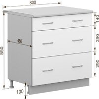 Шкаф напольный Кортекс-мебель Корнелия Лира НШ80р3ш (орех элия/мадрид)