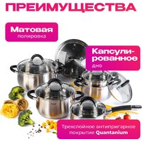 Набор кастрюль Taller TR-11047 + набор ножей