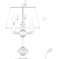 Настольная лампа Arte Lamp Alice A3579LT-3AB
