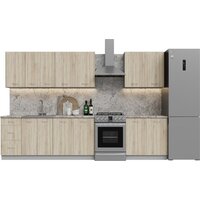 Готовая кухня Кортекс-мебель Корнелия Лира 2.6 (дуб сонома/марсель)