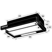 Кухонная вытяжка CENTEK CT-1840-50 (черный)