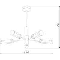 Подвесная люстра Евросвет 50386/5 LED (латунь)